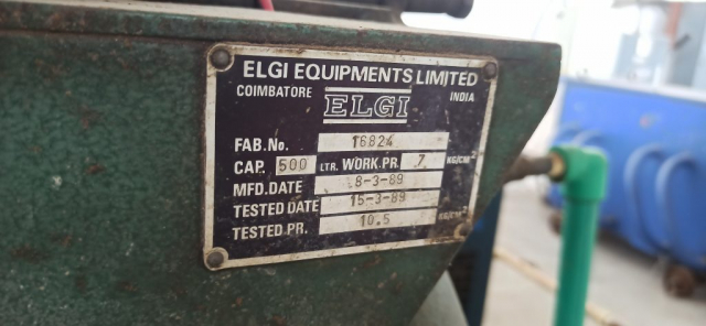 1989 model ELGI Reciprocating Compressor