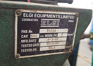 1989 Model ELGI Reciprocating Compressor
